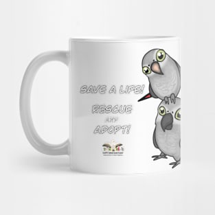 Save a Life!  Rescue & Adopt ~ African Grey Mug